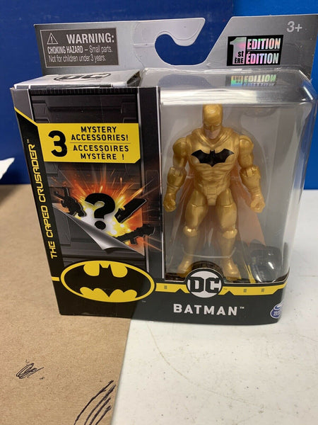 DC Gold Batman CHASE Spin Master Action Figure The Caped Crusader 1st Edition